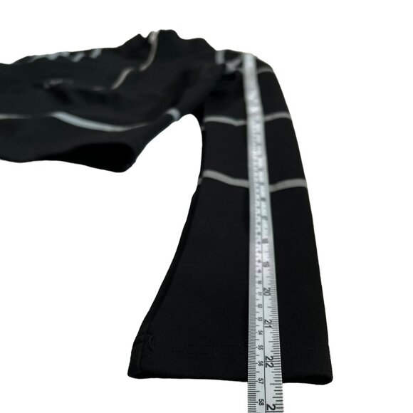 Diafora Womens Medusa Reflective Strip 1/2 Zip Crop Long Sleeve Top Black Medium - Picture 13 of 13